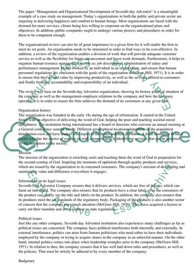 Organizational Review