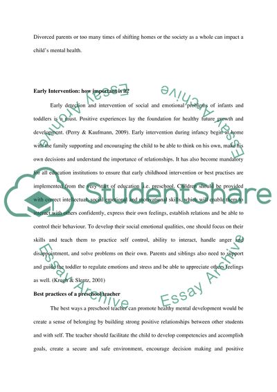 Mental health of children