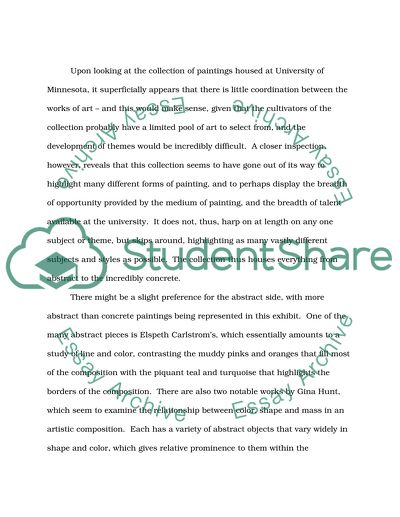 A Critical Review of Minnesota State Universitys Student Painting Exhibit