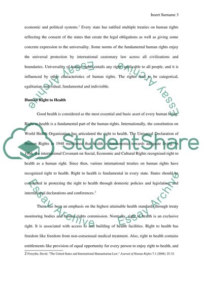 Is there a universal human right to health