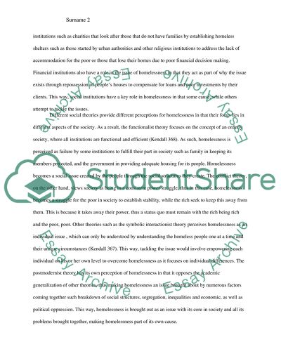 Homelessness in Modern Society