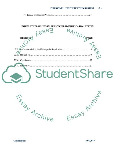 United States Uniform Personnel Identification System