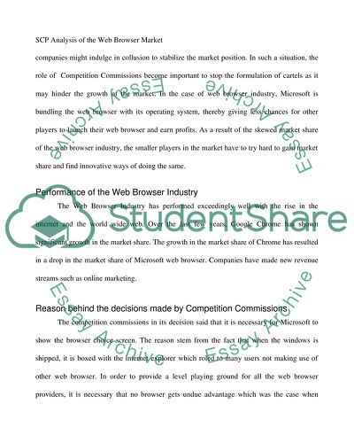 Structure-Conduct-Performance Analysis of the Web Browser Market