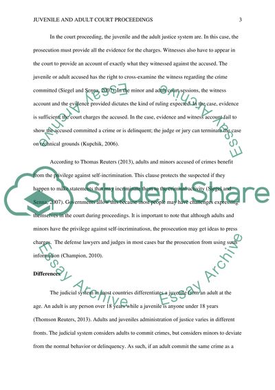 Similarities and Difference in Juvenile Court Procedings