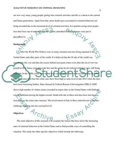 Qualitative Research on Criminal Behaviors