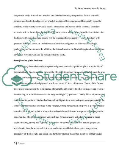 Athletes versus Non-Athletes on Academic Performance
