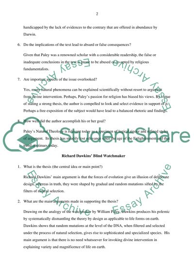 Analytical and Critical questions