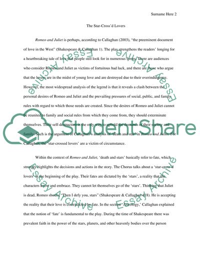 Death and Stars in Romeo and Juliet