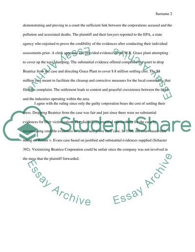 A Civil Action: Environmental Issues that Led to the Court Case