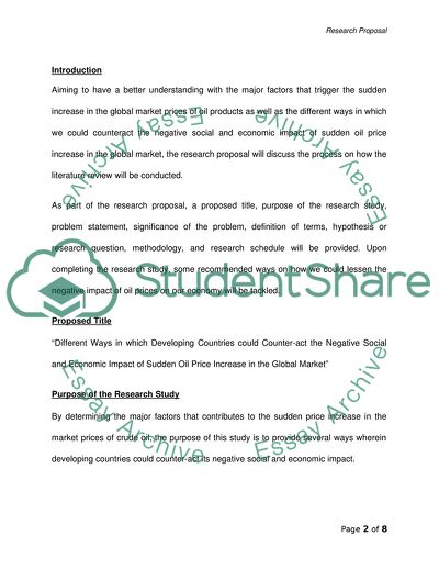 The Increase in the Global Market Prices of Oil Products