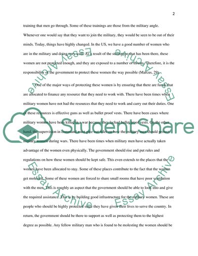 Sexual Abuse of Women in the Military