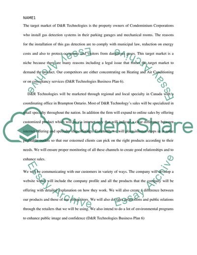 Sale and Marketing Plan