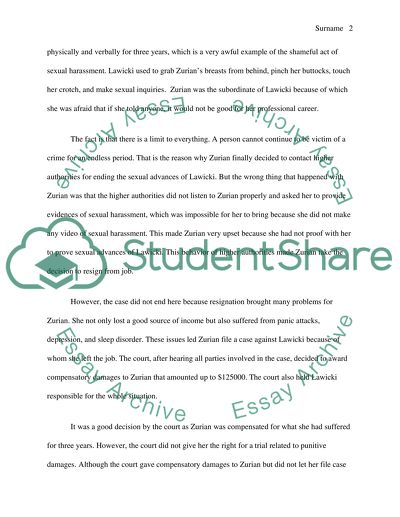 Sexual Harassment Term Paper