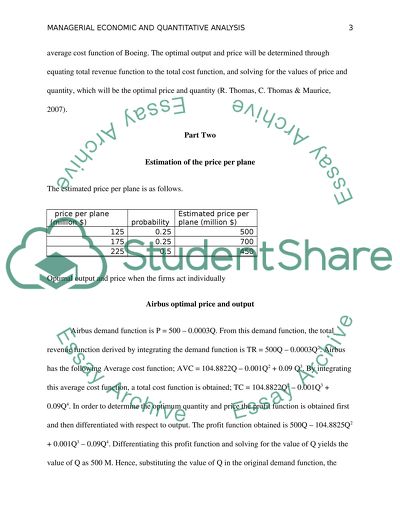 Managerial Economic and Quantitative Analysis