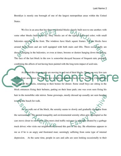 Neighborhood walk report and ecological analysis using your six senses