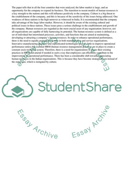 Human Resource Issues in India, China, Brazil, and Nigeria