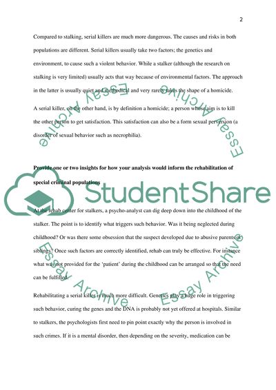 Risk Factors of Special Criminal Populations
