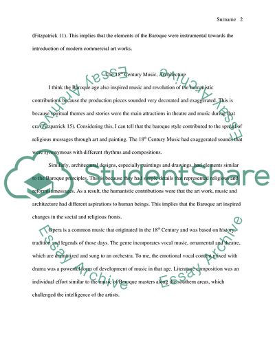 The Baroque Age and Eighteenth Century