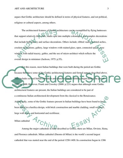 With What Justification Can Italian Architecture of the Period Be Described as Gothic