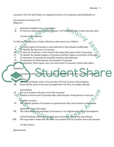Modification of microclimate by urban development