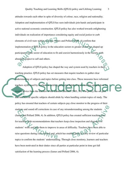 Government Policy in The Life Long Learning Sector/Further Education