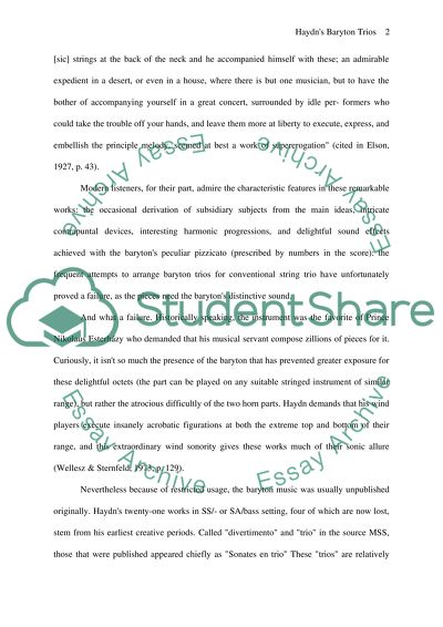 Haydns Baryton Trios