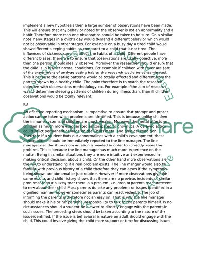 Different Purposes for Observing Children