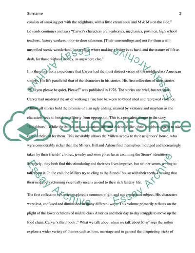 Raymond Carver Stories