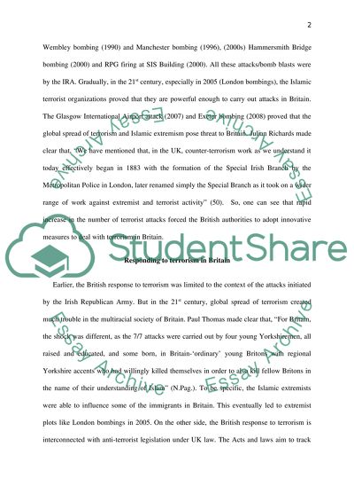 Responding to terrorism in Britain