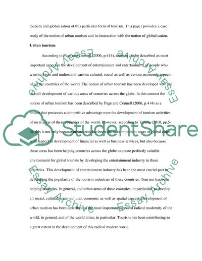 Urban Tourism and Globalisation
