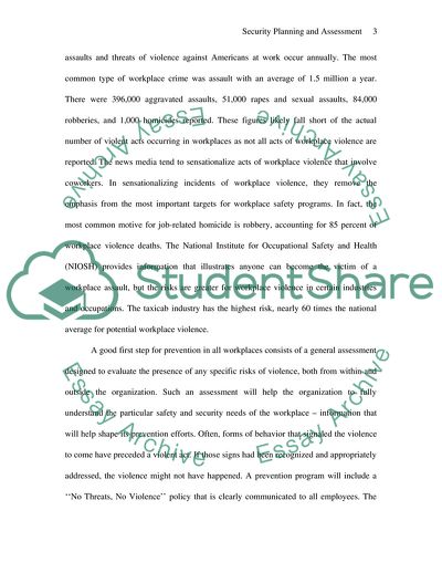 Security Planning and Assessment