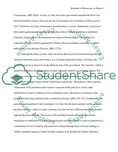 Elements of Democracy in France