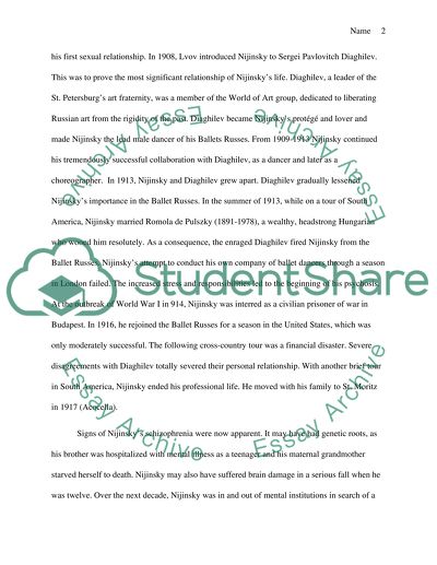 Research Paper Vaslav Nijinsky