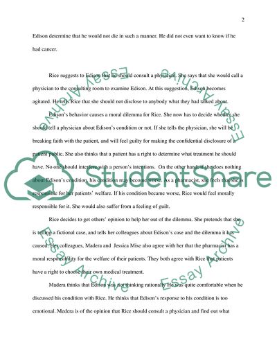 Patients Confidential Disclosures through the Lenses of Kantian Philosophy