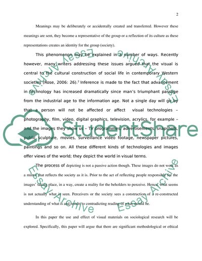 Visual data and sociology