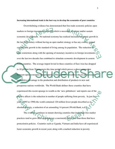 Free Market System and Increasing International Trade