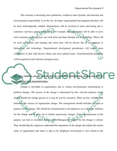 Issues in Organizational Development