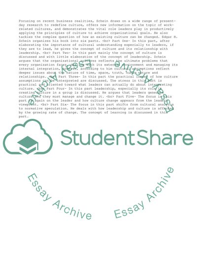 Organizational Culture and Leadership