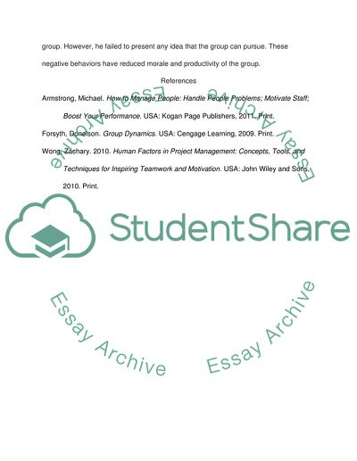 Negative Team Behaviors