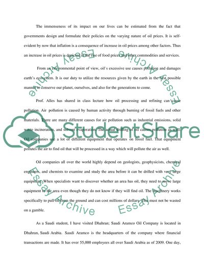 Choose one: political geography, energy, oil, or natural resources, environment, economic geography