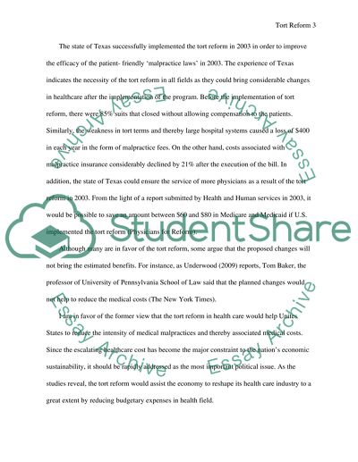 Debate on Tort Reform