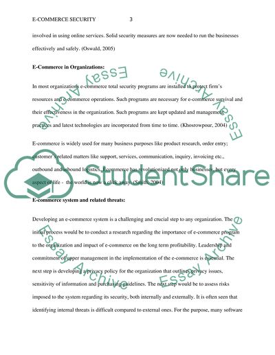 Significant Importance of E-Commerce Security