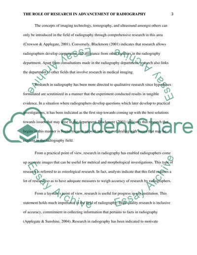 Radiology admission essay