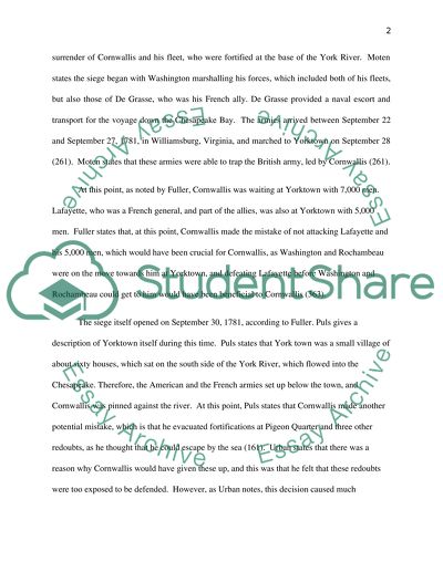 The Battle of Yorktown