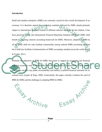 IFRS for Small & Medium Entities