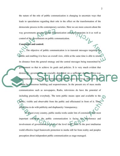 Public communication