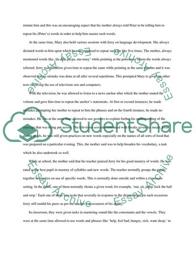 Language Development in Early Childhood