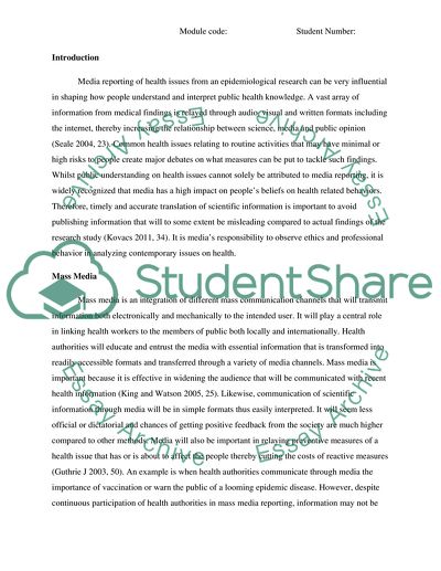 Media Mapping and Analysis of a Contemporary Health Issue