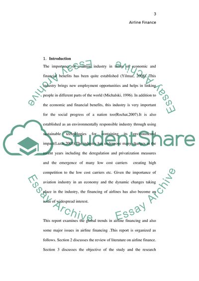 Analysis of Airline Finance