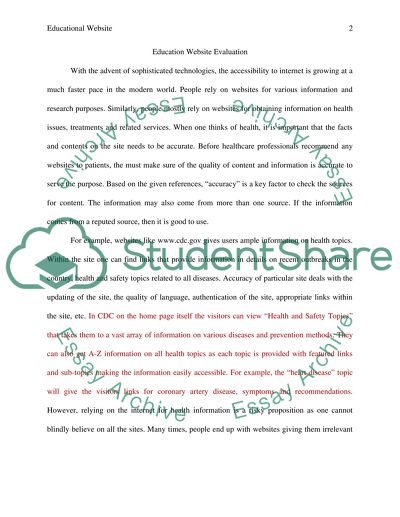 Educational Website Evaluation